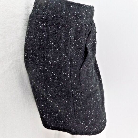 LOFT BLACK SPECKED KNIT LOUNGE CASUAL EFFORTLESS SWEATER MINI SKIRT SIZE: L NEW - Picture 6 of 7
